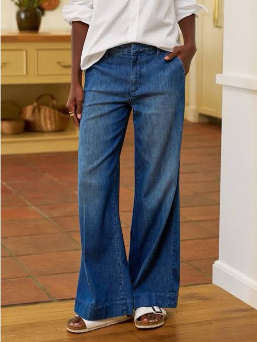 Frank & Eileen West Village Wide-Leg Trouser Size 10 - Picture 3 of 9